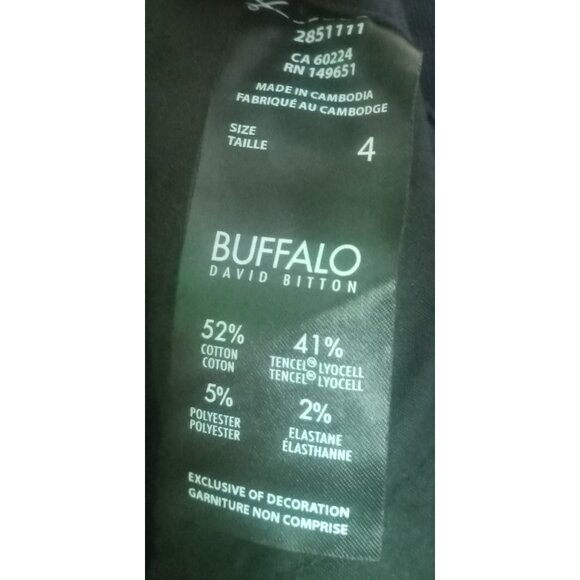 Buffalo David Bitton Navy Skinny Pant Size 4 NWT High Rise Stretch Casual - Picture 5 of 5